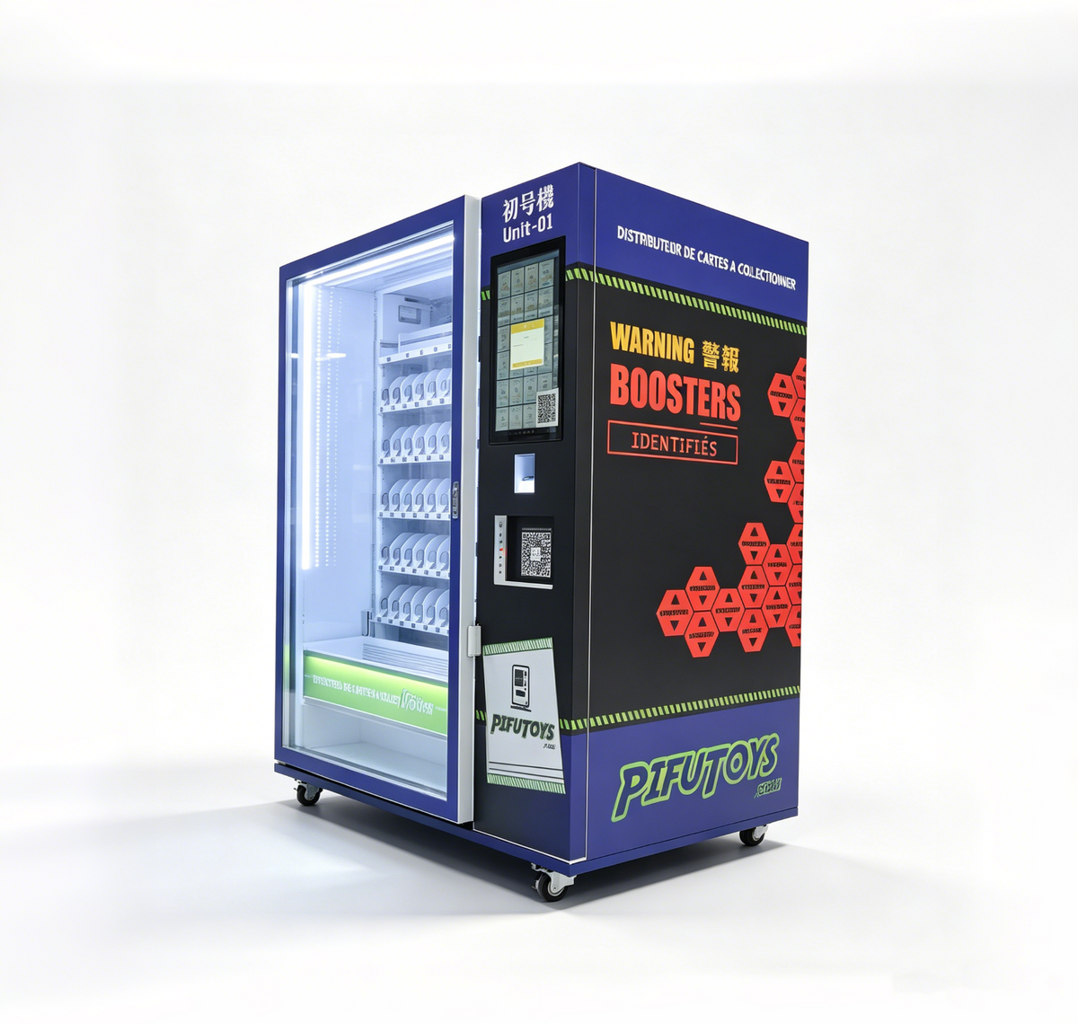 Interactive Touch Screen TCG Booster Pack Vending Machine with 24/7 Digital Signage