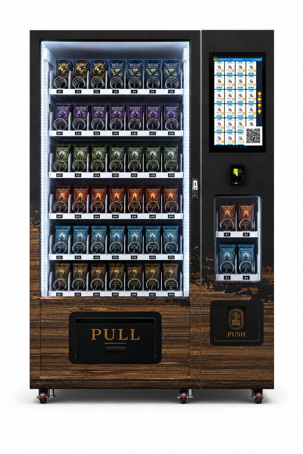 Smart TCG Card and Booster Packs Vending Machine with Extra Slave cabinet