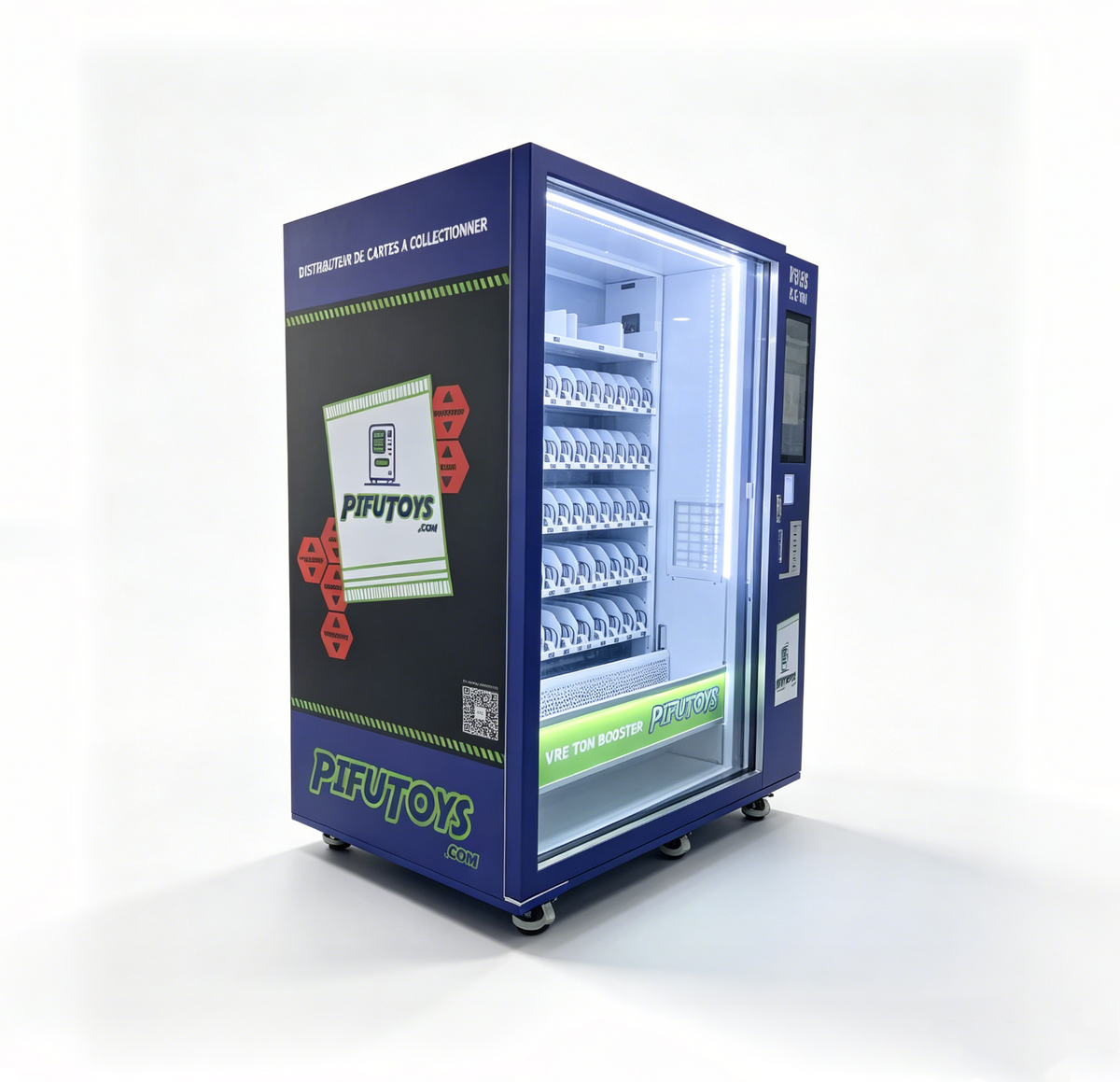 Interactive Touch Screen TCG Booster Pack Vending Machine with 24/7 Digital Signage